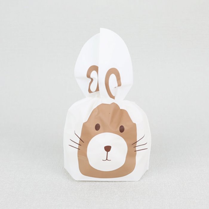왓솝,하얀 생쥐 손잡이묶음 비닐 대 2 선물포장.다이소포장.디자인